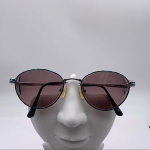Vintage Tamara Blue/Silver Oval Sunglasses Frames